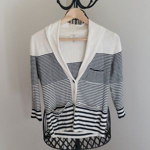 Joie striped french light cotton cardigan small